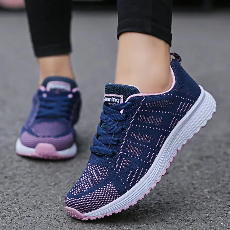 Women's Fashion Casual Shoes – Breathable Walking Mesh Flat Sneakers