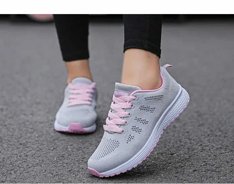 Women's Fashion Casual Shoes – Breathable Walking Mesh Flat Sneakers