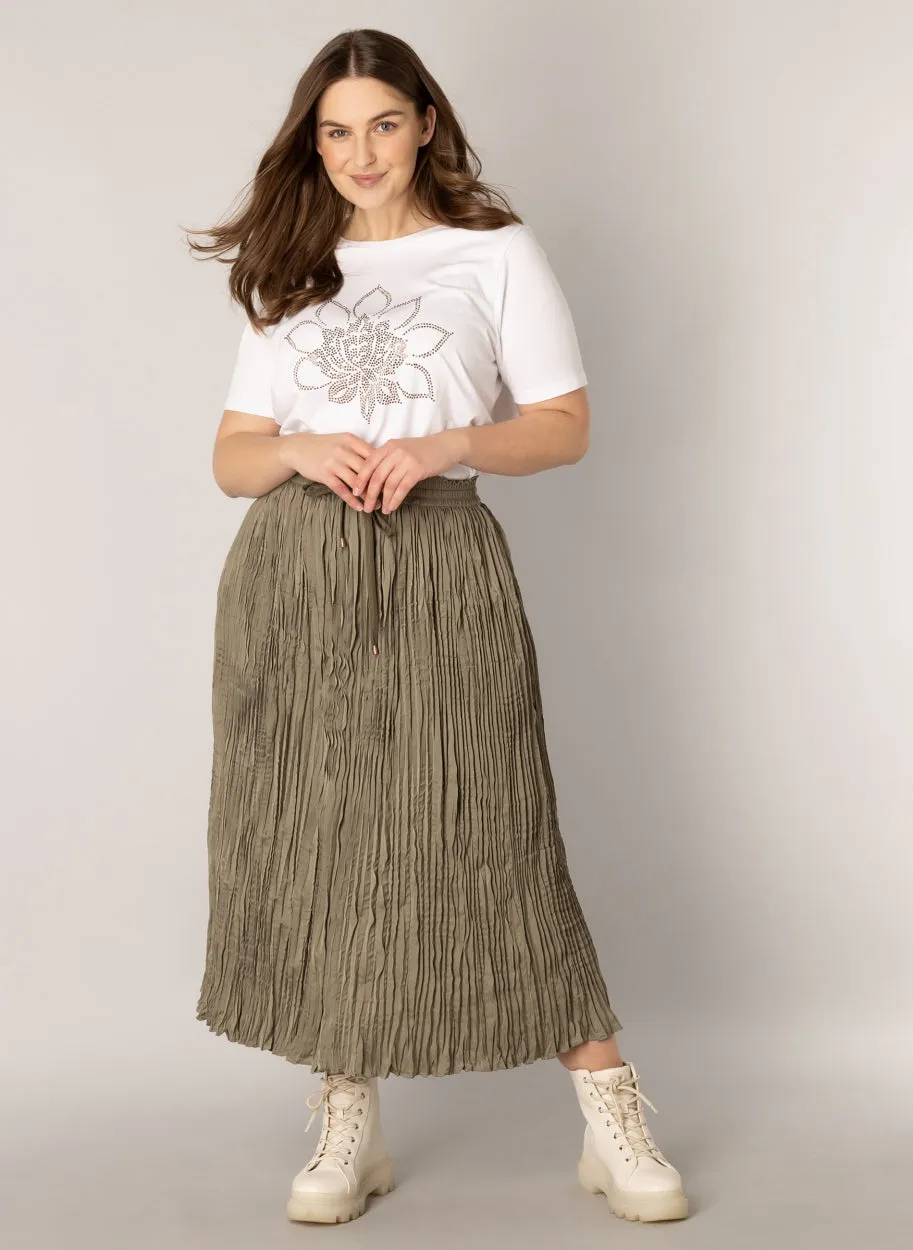 Yazleen - T-shirt with Gold-coloured Studs