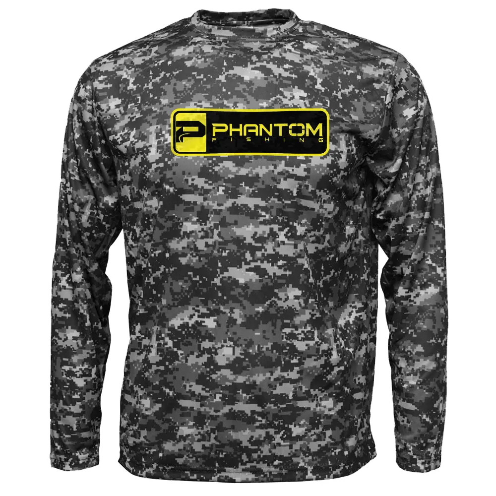 YOUTH DIGITAL CAMO LONG SLEEVE PERFORMANCE SHIRTS